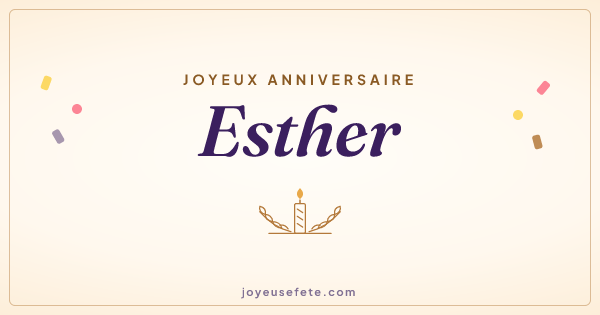 Image « Joyeux anniversaire Esther » au format large