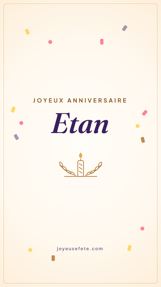 Image « Joyeux anniversaire Etan » au format story