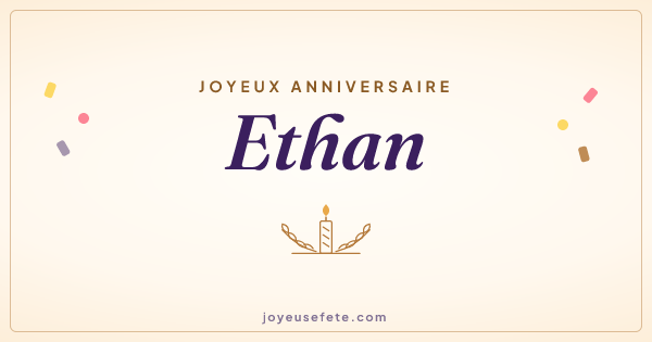 Image « Joyeux anniversaire Ethan » au format large