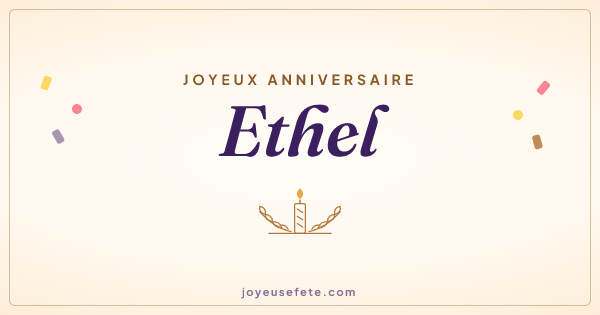 Image « Joyeux anniversaire Ethel » au format large