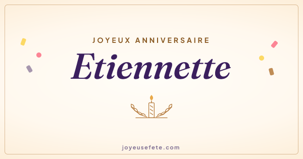 Image « Joyeux anniversaire Etiennette » au format large