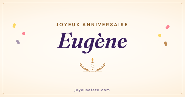 Image « Joyeux anniversaire Eugène » au format large