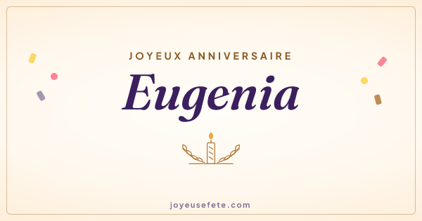 Image « Joyeux anniversaire Eugenia » au format large