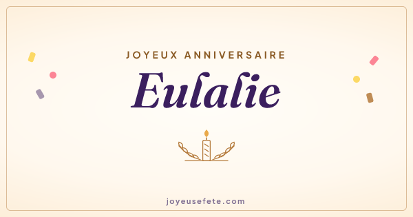 Image « Joyeux anniversaire Eulalie » au format large