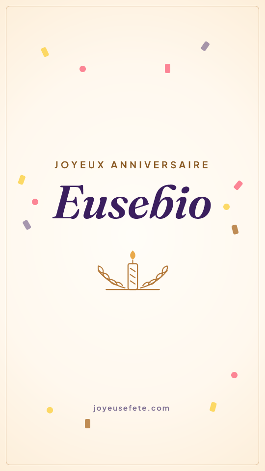 Image « Joyeux anniversaire Eusebio » au format story
