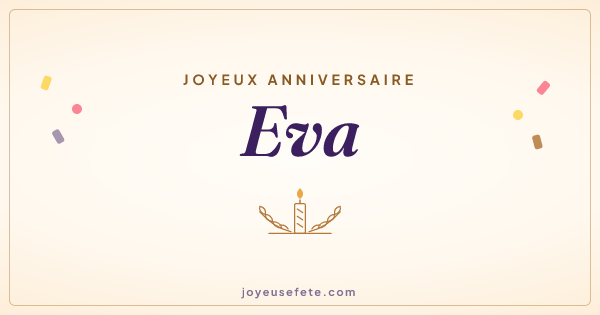 Image « Joyeux anniversaire Eva » au format large