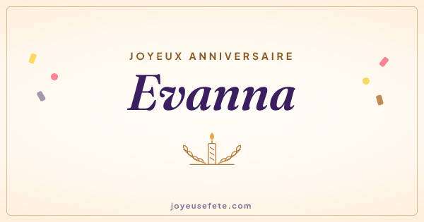 Image « Joyeux anniversaire Evanna » au format large