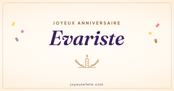 Image « Joyeux anniversaire Evariste » au format large