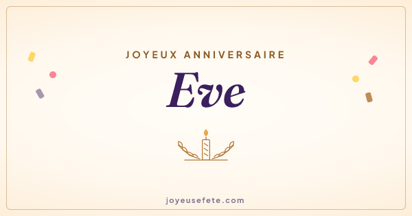 Image « Joyeux anniversaire Eve » au format large