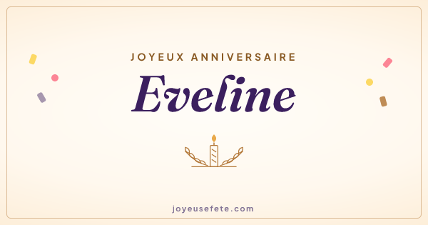 Image « Joyeux anniversaire Eveline » au format large
