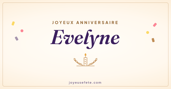 Image « Joyeux anniversaire Evelyne » au format large