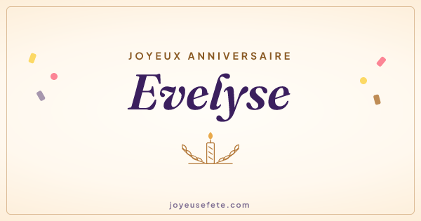 Image « Joyeux anniversaire Evelyse » au format large