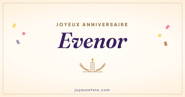 Image « Joyeux anniversaire Evenor » au format large