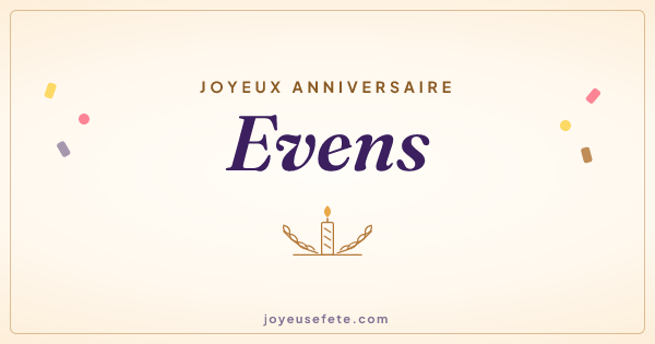 Image « Joyeux anniversaire Evens » au format large