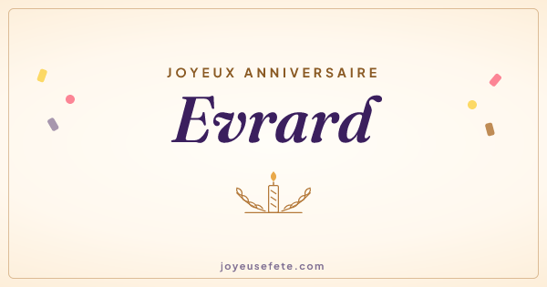 Image « Joyeux anniversaire Evrard » au format large
