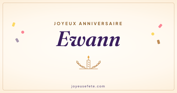 Image « Joyeux anniversaire Ewann » au format large