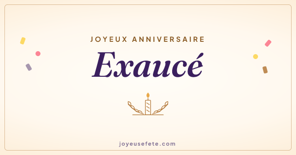 Image « Joyeux anniversaire Exaucé » au format large
