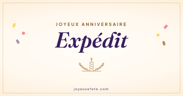 Image « Joyeux anniversaire Expedit » au format large