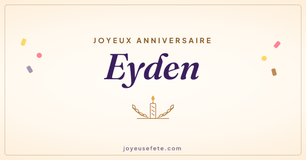 Image « Joyeux anniversaire Eyden » au format large
