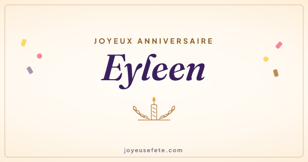 Image « Joyeux anniversaire Eyleen » au format large