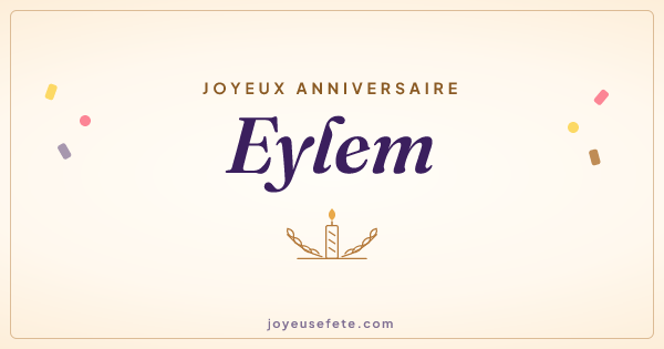 Image « Joyeux anniversaire Eylem » au format large