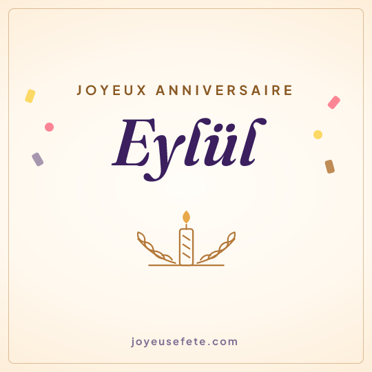 Image carrée « Joyeux anniversaire Eylül » pour WhatsApp