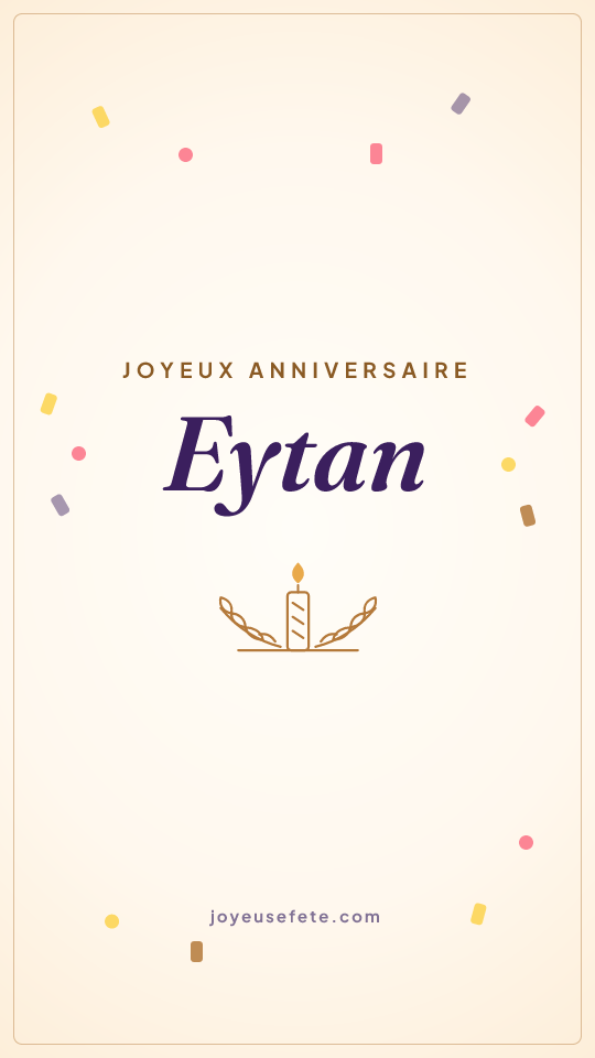 Image « Joyeux anniversaire Eytan » au format story