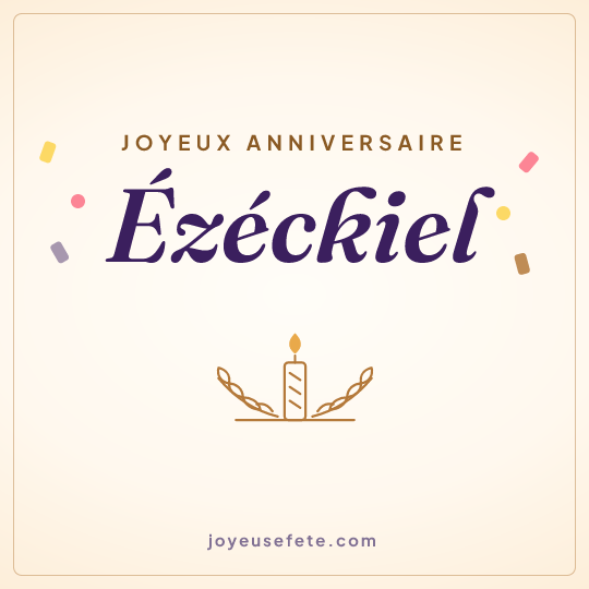 Image carrée « Joyeux anniversaire Ezéckiel » pour WhatsApp