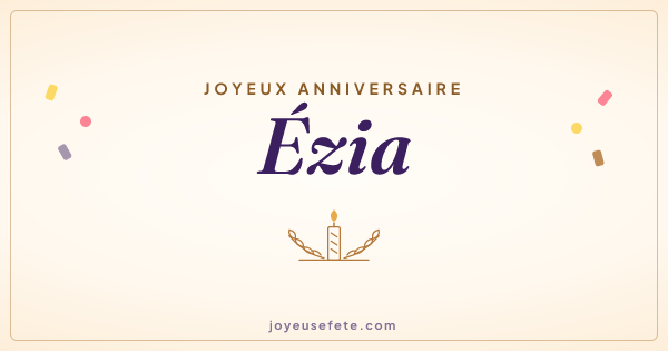 Image « Joyeux anniversaire Ézia » au format large