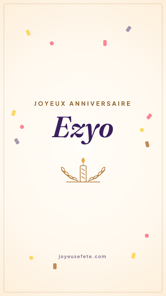 Image « Joyeux anniversaire Ezyo » au format story