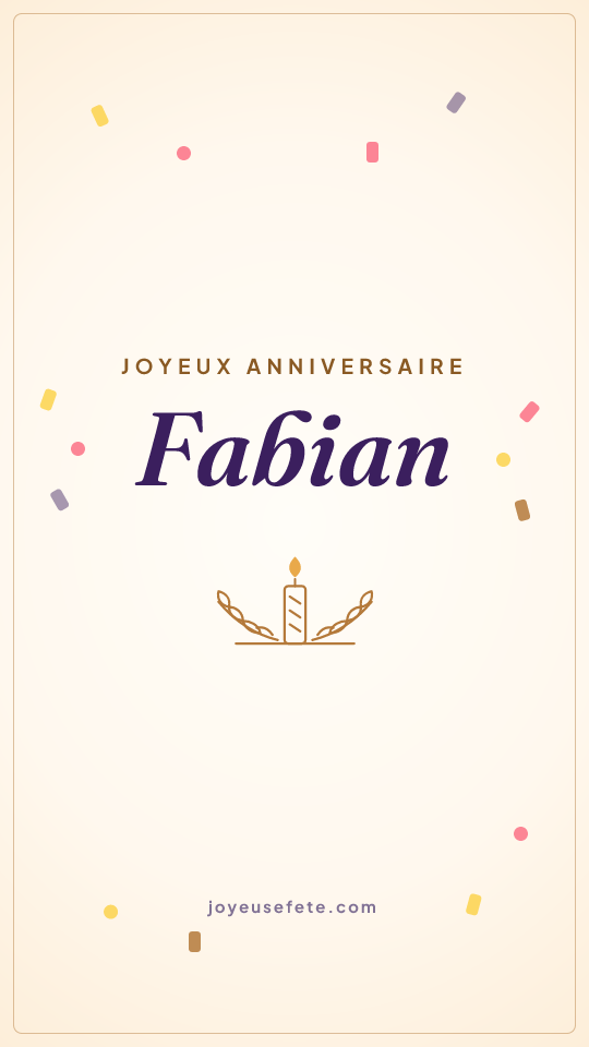 Image « Joyeux anniversaire Fabian » au format story