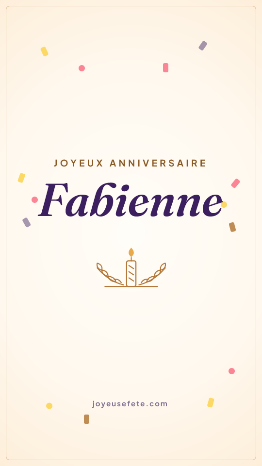 Image « Joyeux anniversaire Fabienne » au format story