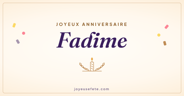Image « Joyeux anniversaire Fadime » au format large