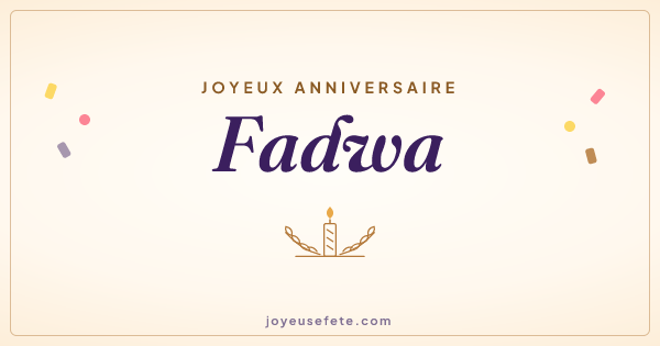 Image « Joyeux anniversaire Fadwa » au format large