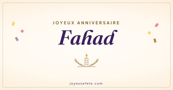 Image « Joyeux anniversaire Fahad » au format large