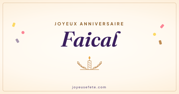 Image « Joyeux anniversaire Faical » au format large
