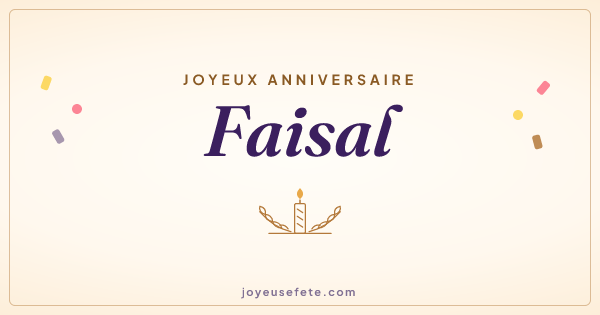 Image « Joyeux anniversaire Faisal » au format large