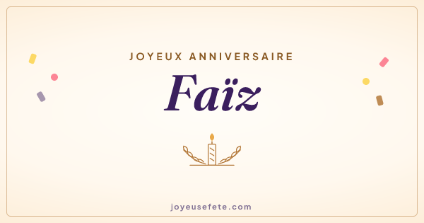 Image « Joyeux anniversaire Faïz » au format large