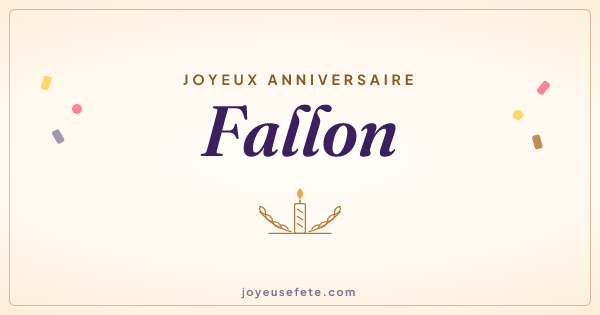 Image « Joyeux anniversaire Fallon » au format large