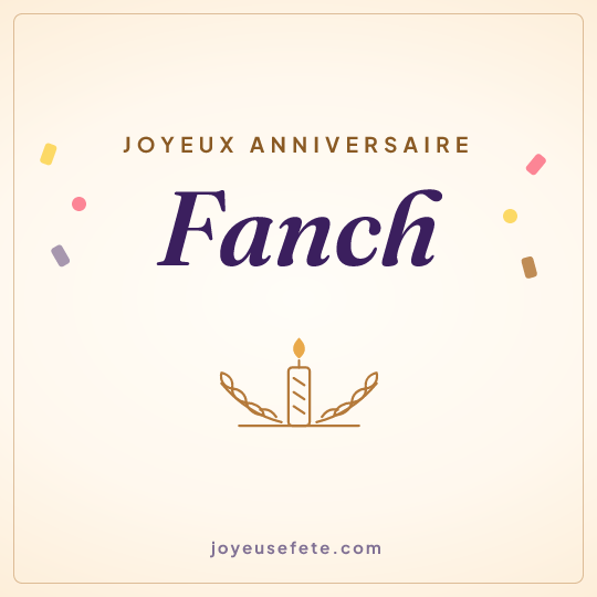 Image carrée « Joyeux anniversaire Fanch » pour WhatsApp