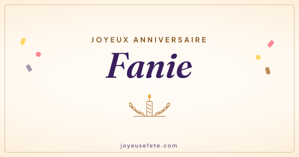 Image « Joyeux anniversaire Fanie » au format large