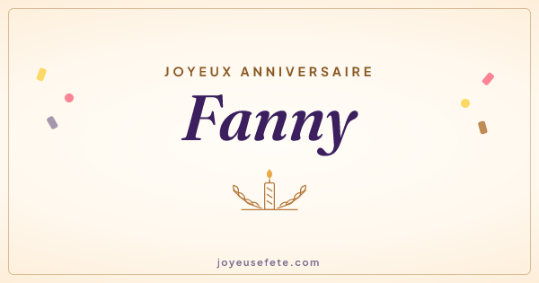 Image « Joyeux anniversaire Fanny » au format large