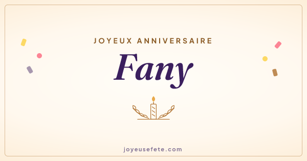 Image « Joyeux anniversaire Fany » au format large