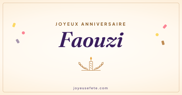 Image « Joyeux anniversaire Faouzi » au format large