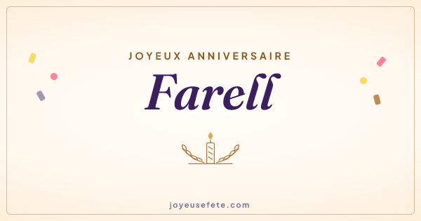 Image « Joyeux anniversaire Farell » au format large