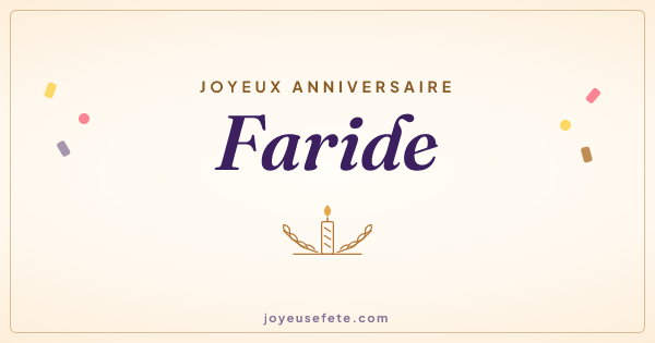 Image « Joyeux anniversaire Faride » au format large