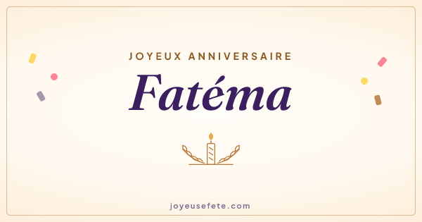Image « Joyeux anniversaire Fatéma » au format large