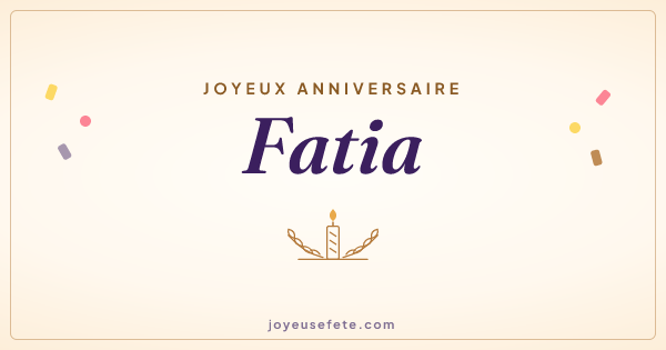 Image « Joyeux anniversaire Fatia » au format large