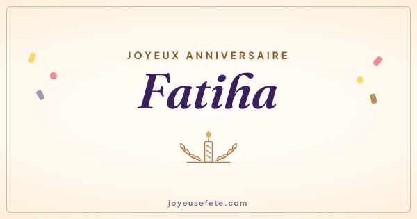 Image « Joyeux anniversaire Fatiha » au format large