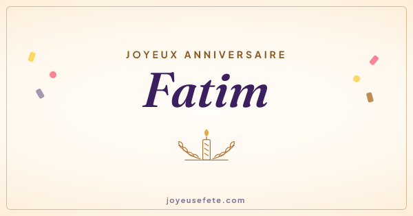 Image « Joyeux anniversaire Fatim » au format large